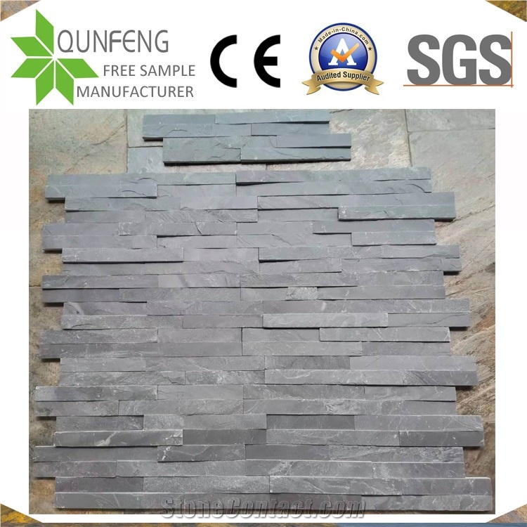 China 10X36CM Black Z Slate Wall Ledge Stone Panels