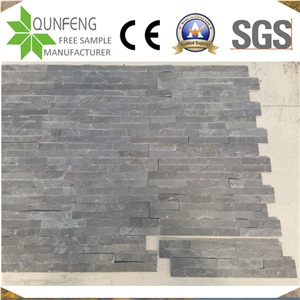 China Natural Black Split Stacked Stone Slate Wall Panels