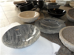 Natural Stone Granite Wash Basin For Toilet Sinks