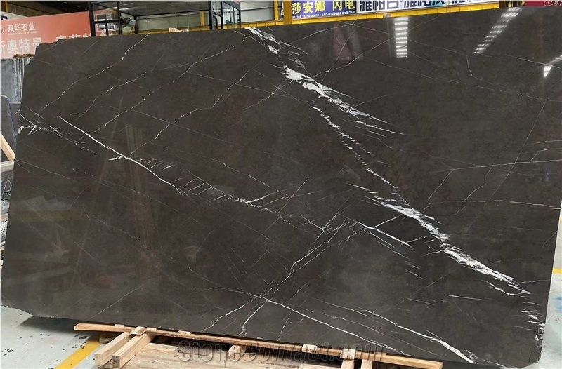Bulgaria Grey Durable In Use Polished Marble Slab