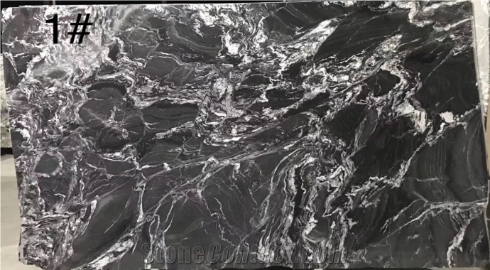 High Quality Splash-Ink Painting With White Vein Marble