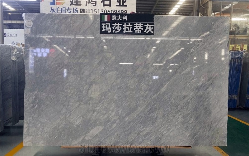 Maserati Gray Elegant Shape Marble Slabs Italy