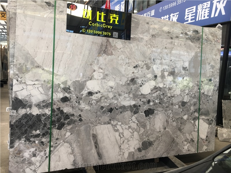 Popular Corbic Grey Panda Grey Italy Marble Salb