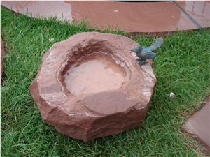 Hand Split Bush Hammered Flower Pot In Garden Planter