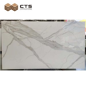 Calacatta Series Ceramic Stone Big Size Slab Outside Wall