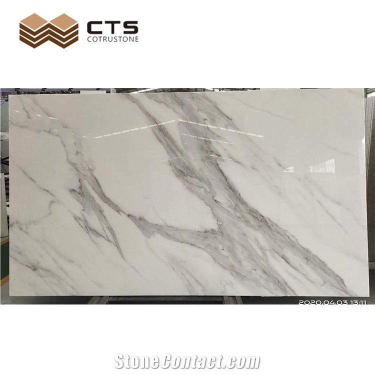 Calacatta Series Ceramic Stone Big Size Slab Outside Wall