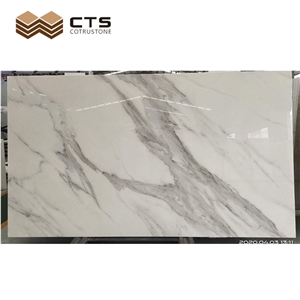 Calacatta Series Ceramic Stone Big Size Slab Outside Wall