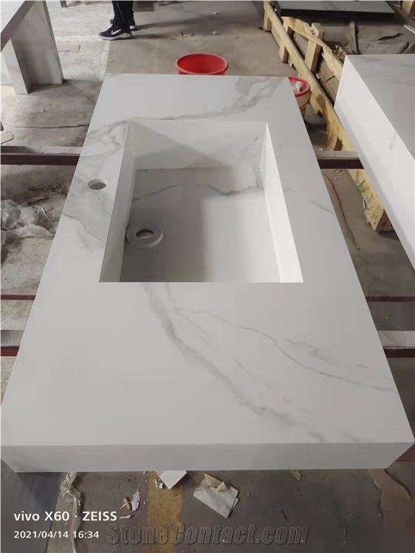 In Stock High Quality Best Price Good Look Artificial Bathroom Vanity Units