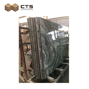 Marble Look Honeycomb Slab Customized Big Project Walling