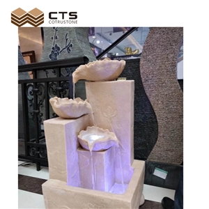 New Outside Garden Decor Carving White High Quality Artificial Stone Fountain