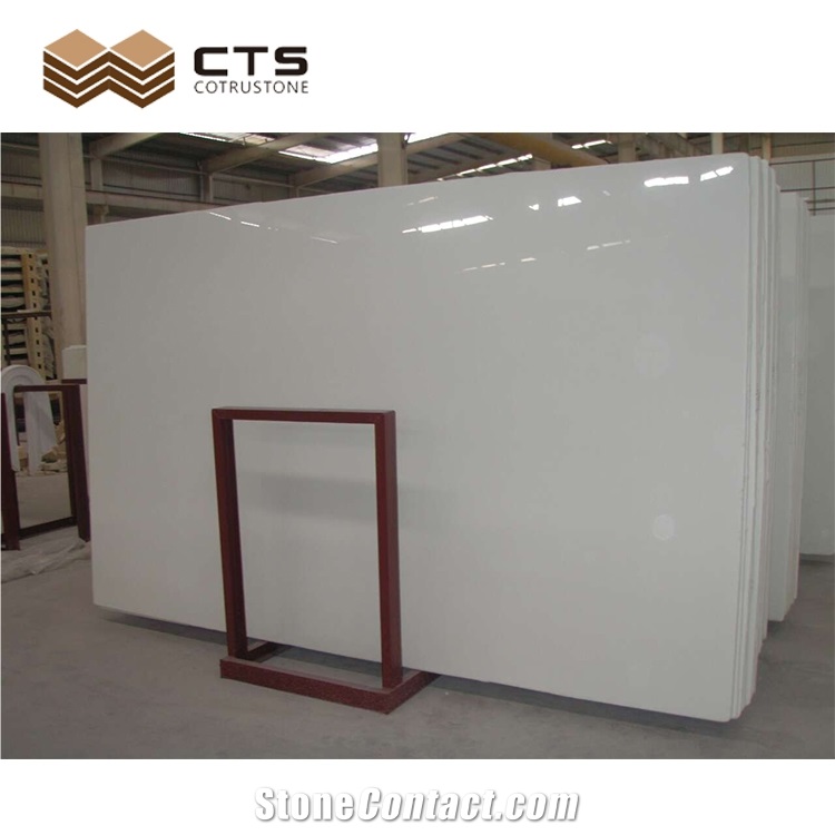 Pure White Ceramic Stone Tile Big Slab Floor Wall Bathroom