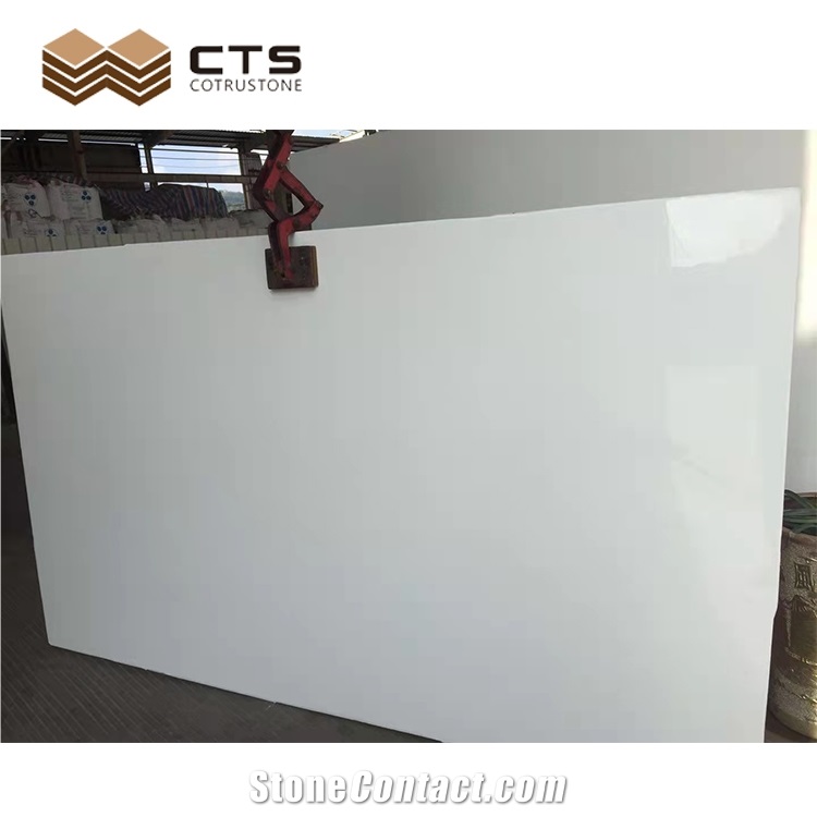 Pure White Ceramic Stone Tile Big Slab Floor Wall Bathroom