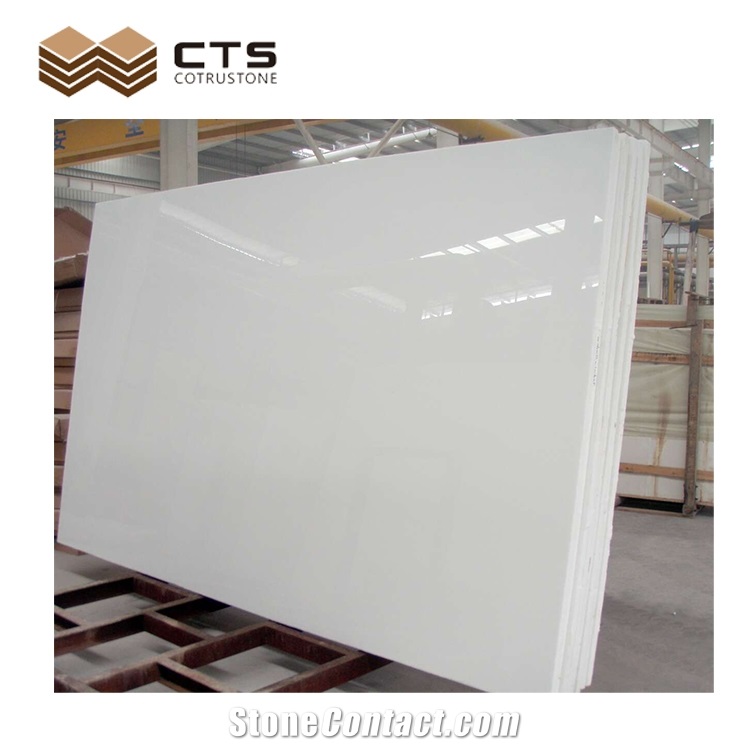 Pure White Ceramic Stone Tile Big Slab Floor Wall Bathroom