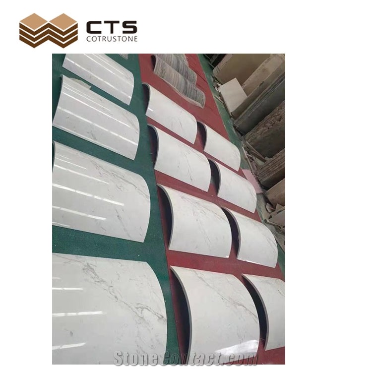 Ariston White Pure Color Church Pillars Curve Tiles
