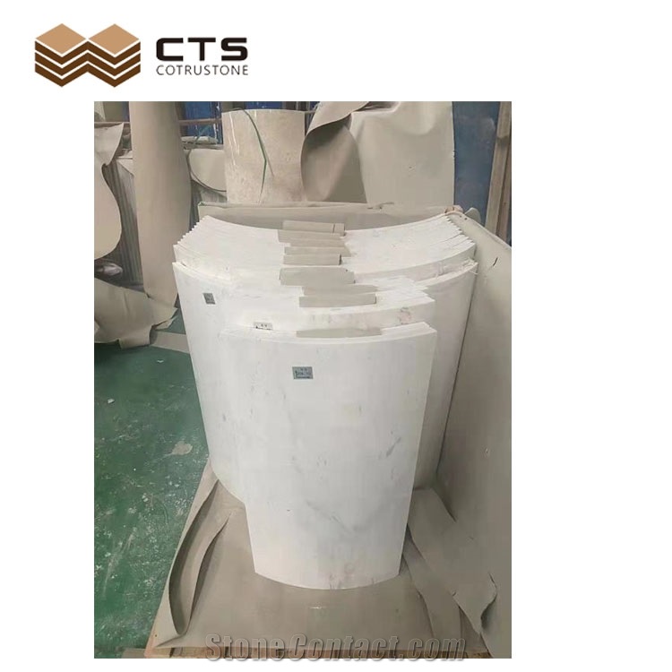 Ariston White Pure Color Church Pillars Curve Tiles