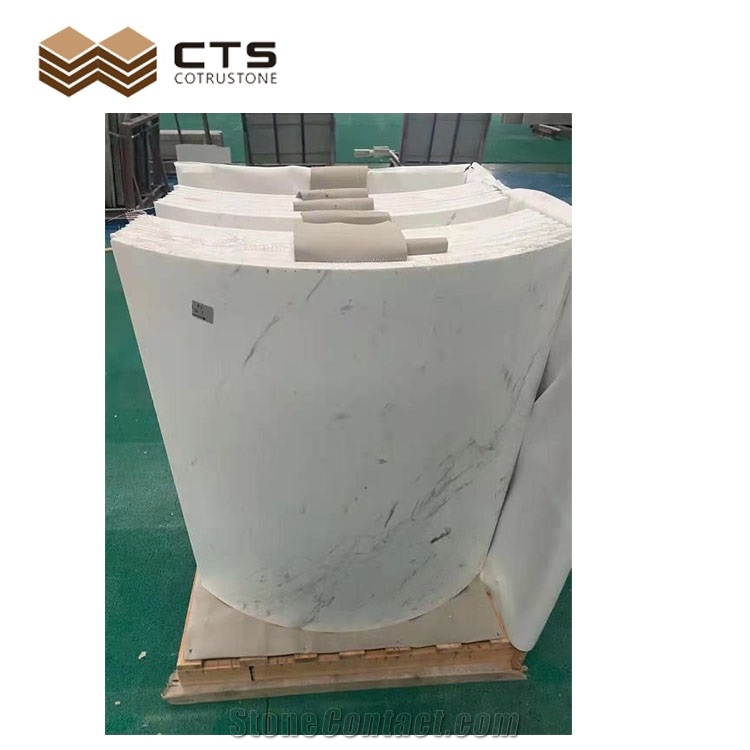 Ariston White Pure Color Church Pillars Curve Tiles