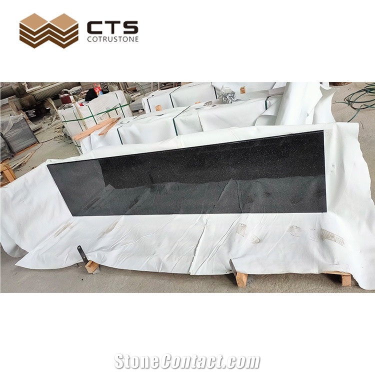 Black Galaxy Granite Countertop Bullnose Edge 2400Mm*60Mm Polished