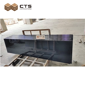 Black Galaxy Granite Countertop Bullnose Edge 2400Mm*60Mm Polished