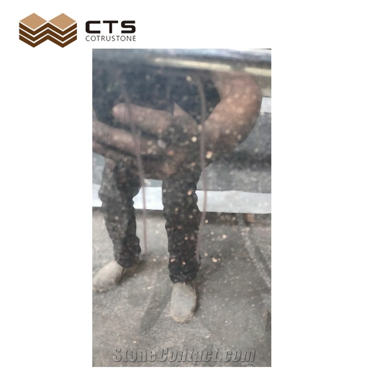 Black Galaxy Granite Countertop Bullnose Edge 2400Mm*60Mm Polished