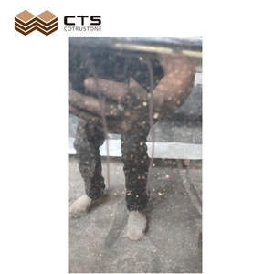 Black Galaxy Granite Countertop Bullnose Edge 2400Mm*60Mm Polished