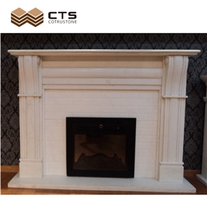 Factory Directly Supply Sculptured Indoor Marble Fireplace