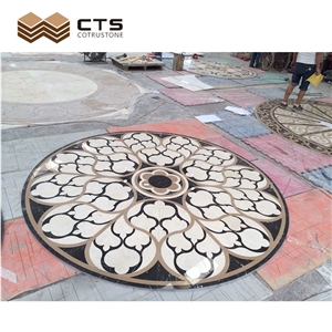 Luxury Styles Water-Jet Round Rectangle Shape Room Flooring Stone Medallions