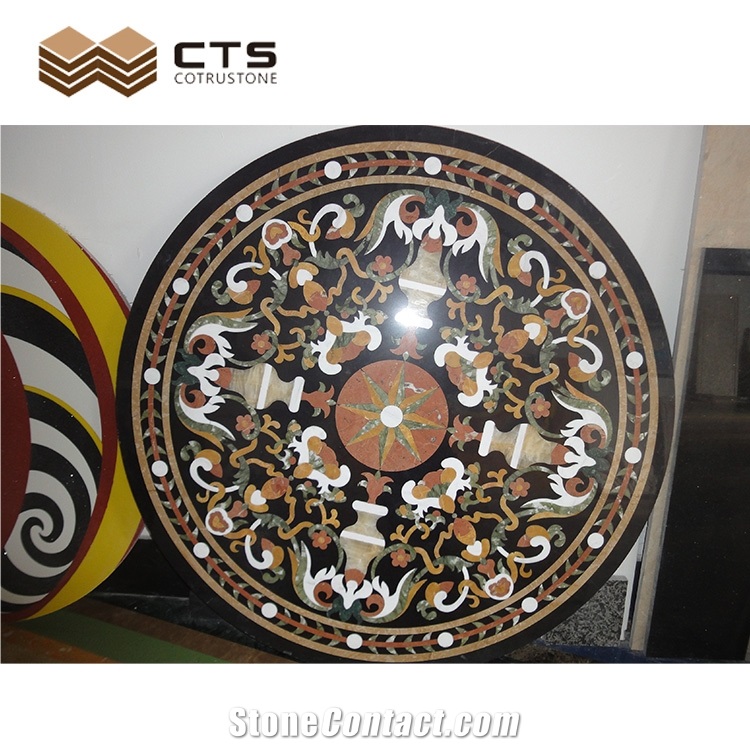 Luxury Styles Water-Jet Round Rectangle Shape Room Flooring Stone Medallions