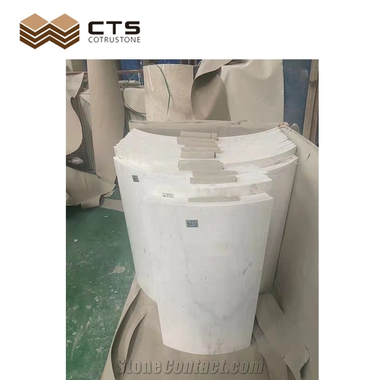 New Ariston White Marble Column Veneer Skin