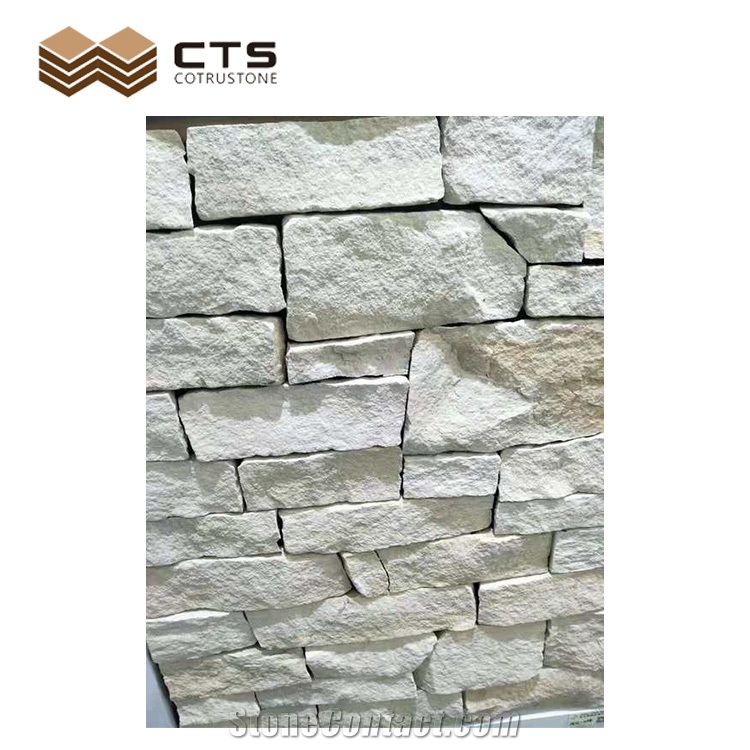Villa Veneer Wall Cladding Panels White Sand Nature Surface