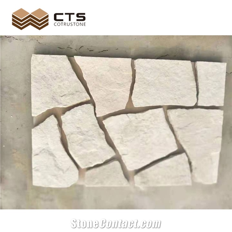Villa Veneer Wall Cladding Panels White Sand Nature Surface
