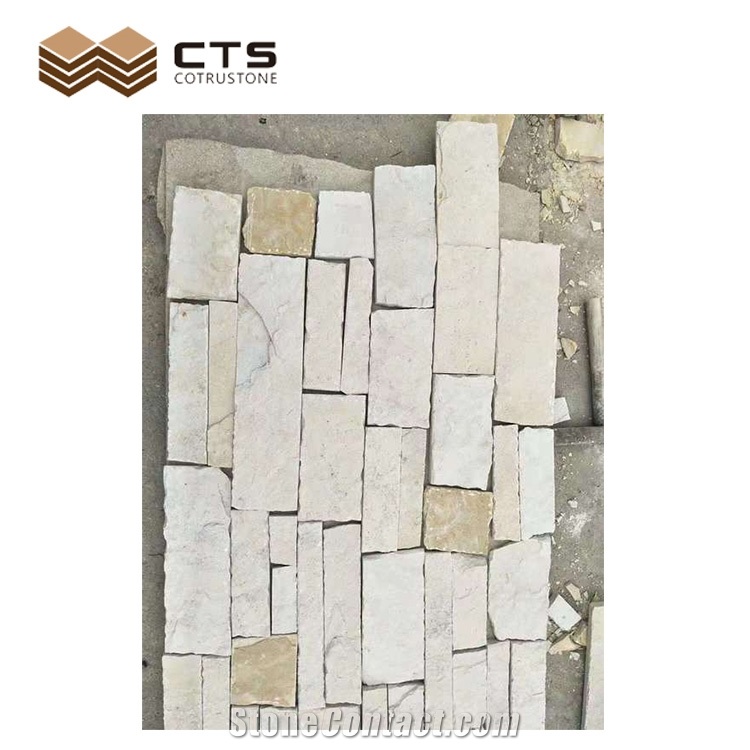 Villa Veneer Wall Cladding Panels White Sand Nature Surface