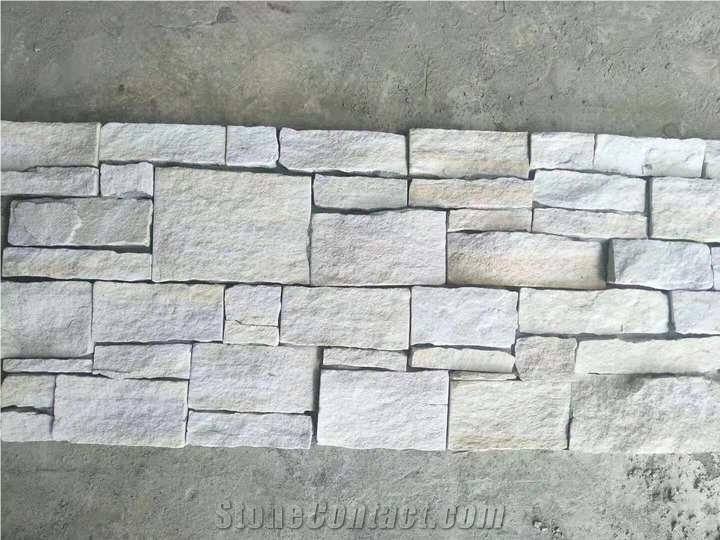 Villa Veneer Wall Cladding Panels White Sand Nature Surface