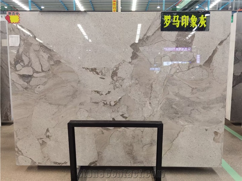 Calacatta Grey Marble Polished Slabs For Floor Tiles
