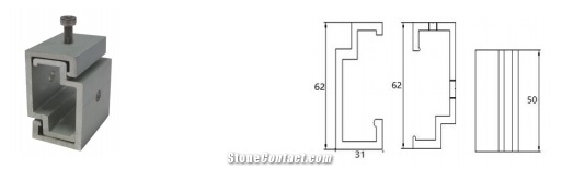 H Type Aluminium Stone Bracket Dry Hanging System