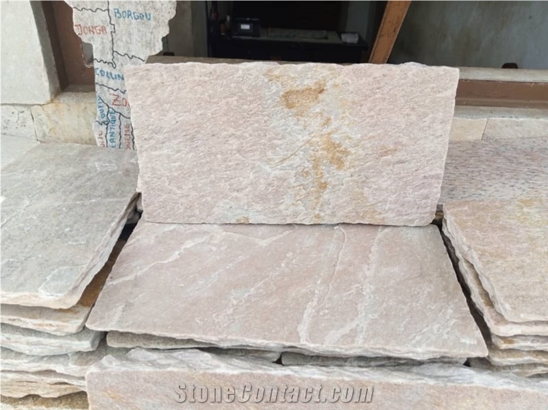 Orange Quartzite Hand Cut Paving Stone Flooring Tiles