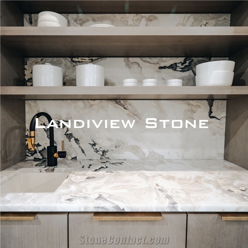 Dover White Marble Dining Table Top