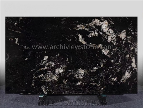 Exotic Titanium Granite Black Cosmic Granite Slabs
