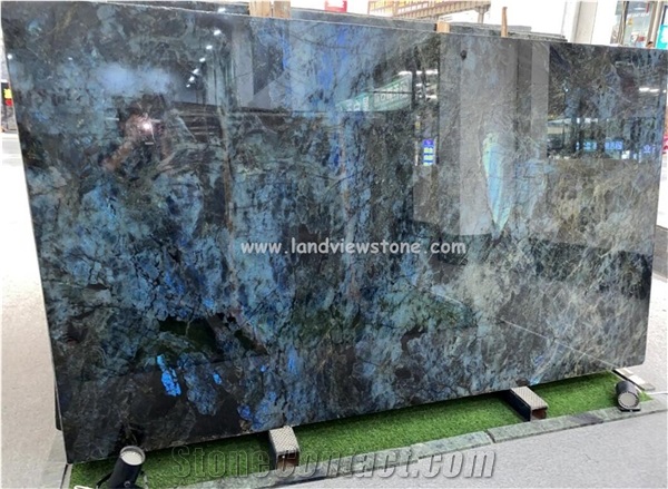 Lemurian Blue Labradorite Blue Granite Slabs For Kitchen