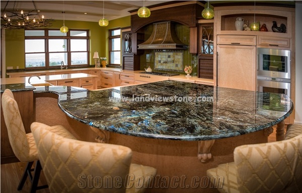 Lemurian Blue Labradorite Blue Granite Slabs For Kitchen