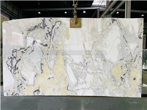 Picasso White Marble Slab Tile