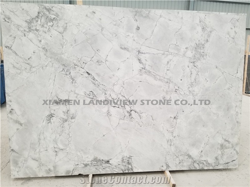 Super White Quartzite Kitchen Countertops