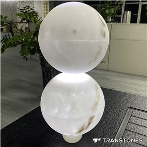 Alabaster Resin Stone White Artificial Panel For Globes