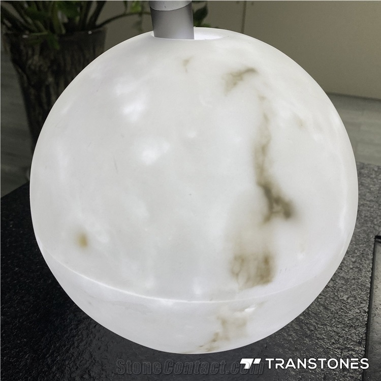Alabaster Resin Stone White Artificial Panel For Globes