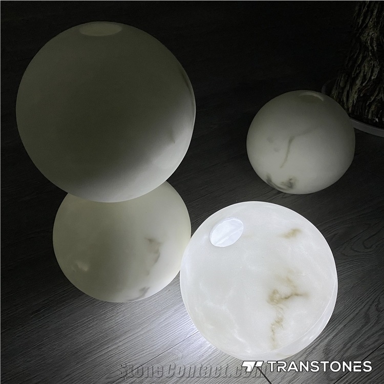 Alabaster Resin Stone White Artificial Panel For Globes