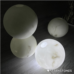 Alabaster Resin Stone White Artificial Panel For Globes