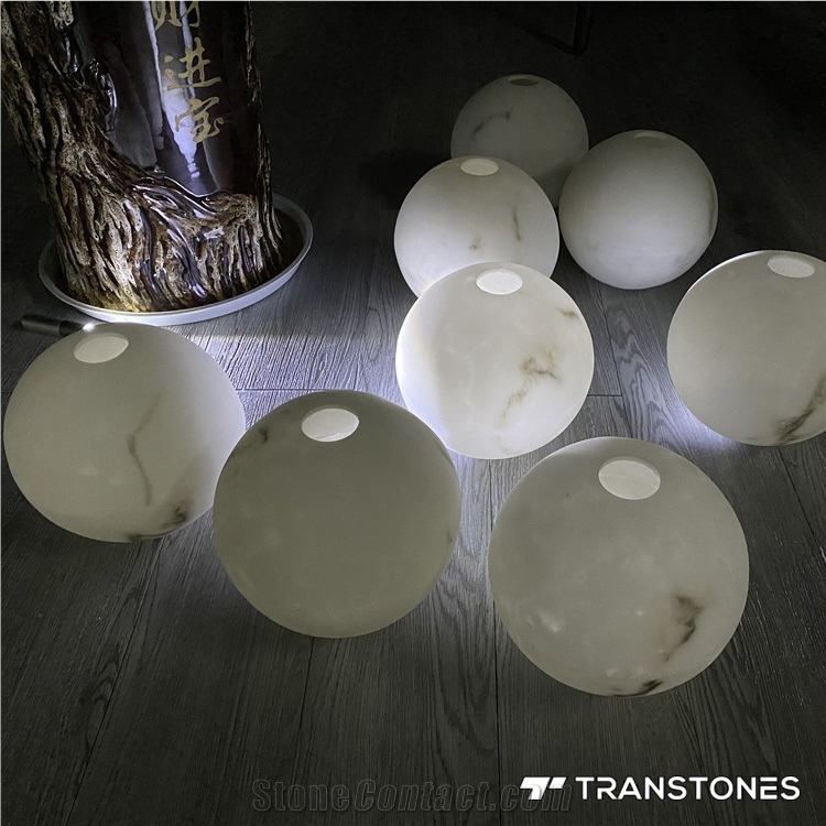 Alabaster Resin Stone White Artificial Panel For Globes