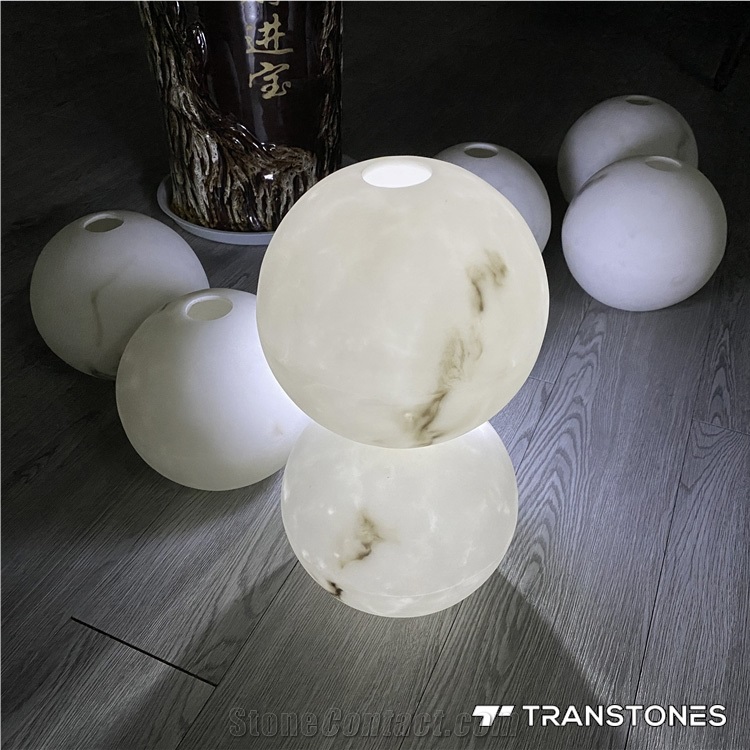 Alabaster Resin Stone White Artificial Panel For Globes