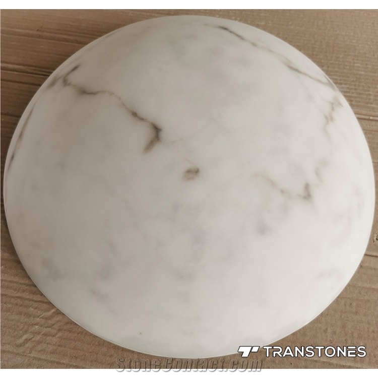 Artificial Marble Stone Slabs Translucent Lighting Bowl