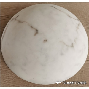 Artificial Marble Stone Slabs Translucent Lighting Bowl