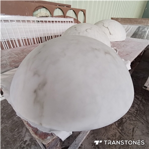 Artificial Marble Stone Slabs Translucent Lighting Bowl